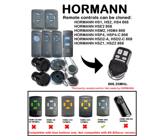 Hormann garage door - door, remote